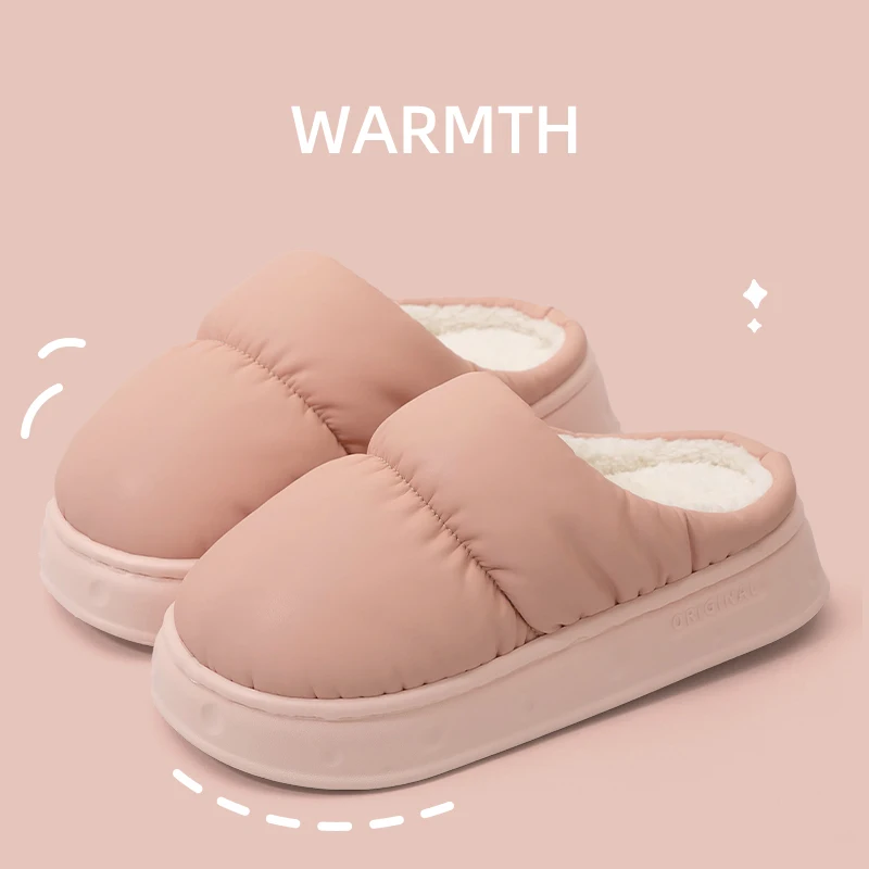 Winter Slippers Women Indoor Outdoor Wear Soft Thick Non-slip Warm Cute Design Fashion Versatile Simplicity