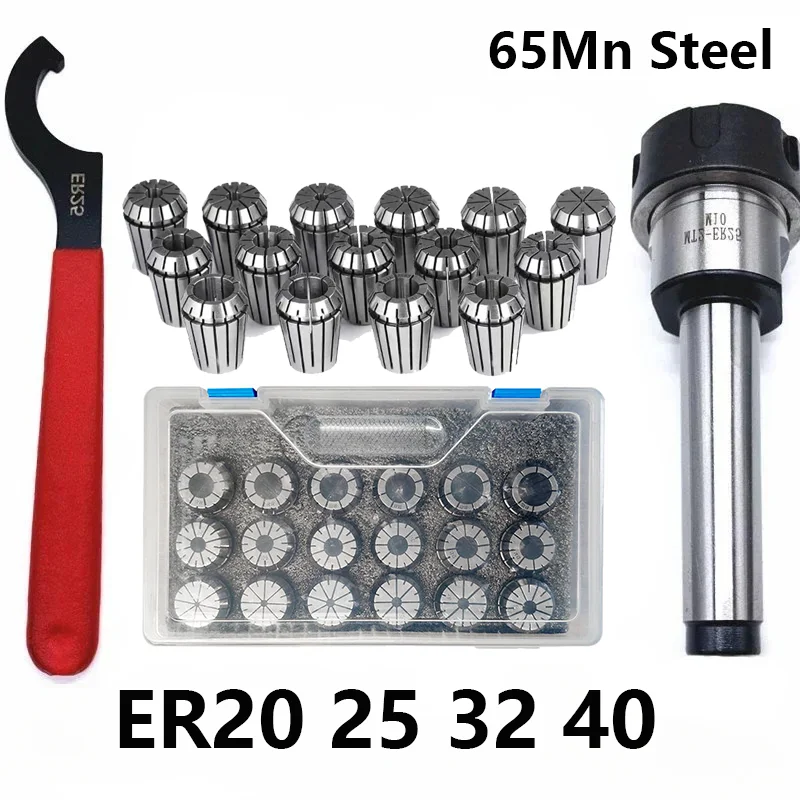 

Set ER20 ER25 ER32 ER40 ER Collect Chuck Spring Clamps ChuckMorse Holder MTB2 MTB3 MTB4 MTB5 Tool Holder Suit CNC Milling