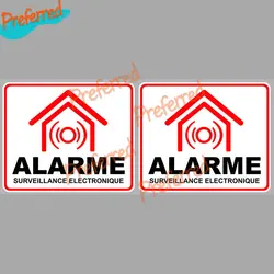 Security Monitoring Alarm Attributes Car Sticker Warning Decals Racing Motorcycle Laptop Helmet Trunk Camping Car Vinyl Decals