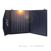 60w 100w 200w 300w Portable Foldable Solar Panels Connect With Backpack Power