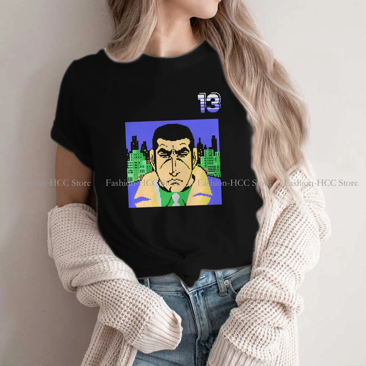 Essential Graphic Polyester TShirt Golgo 13 Cartoon Anime Creative Streetwear Comfortable T Shirt Women