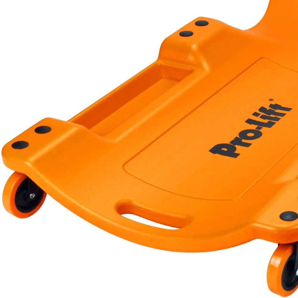 زاحف بلاستيكي مريح 40 ميكانيكي مع مسند رأس مبطن وصواني أدوات مزدوجة وسعة 350 رطلاً