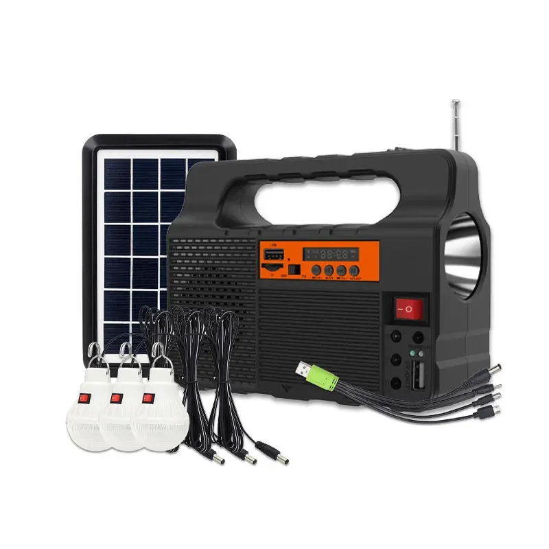 Portable solar system price solar panel outdoor installation lithium 18650 battery solar panel system