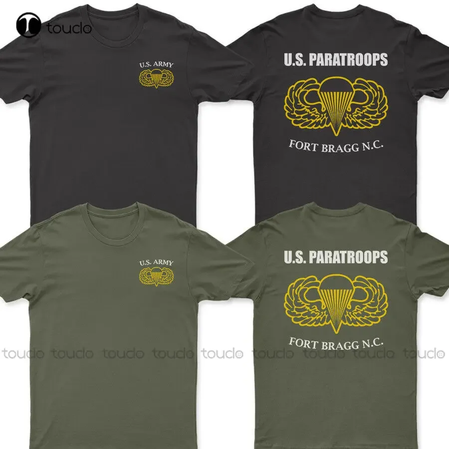 New Paratroops Fort Bragg Army Airborne School T-Shirt Funny Tshirts Men Cotton Tee Shirts Xs-5Xl Streetwear Tshirt New Popular