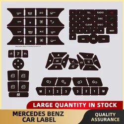 Pegatina de reparación de botones interiores de coche Mercedes Benz 2007-2014 AC, pegatina de reparación de botones de Control Central