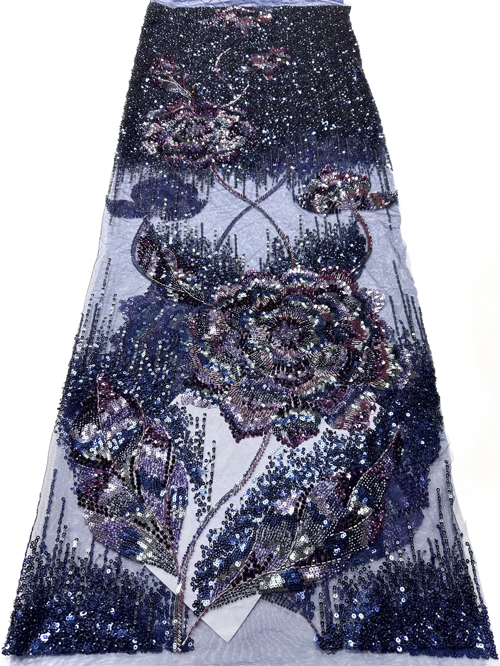 

African Tulle Lace Fabric 2025 Sequins Beaded Embroidery Groom Nigerian Bridal High Quality French Lace Fabric For Wedding Party