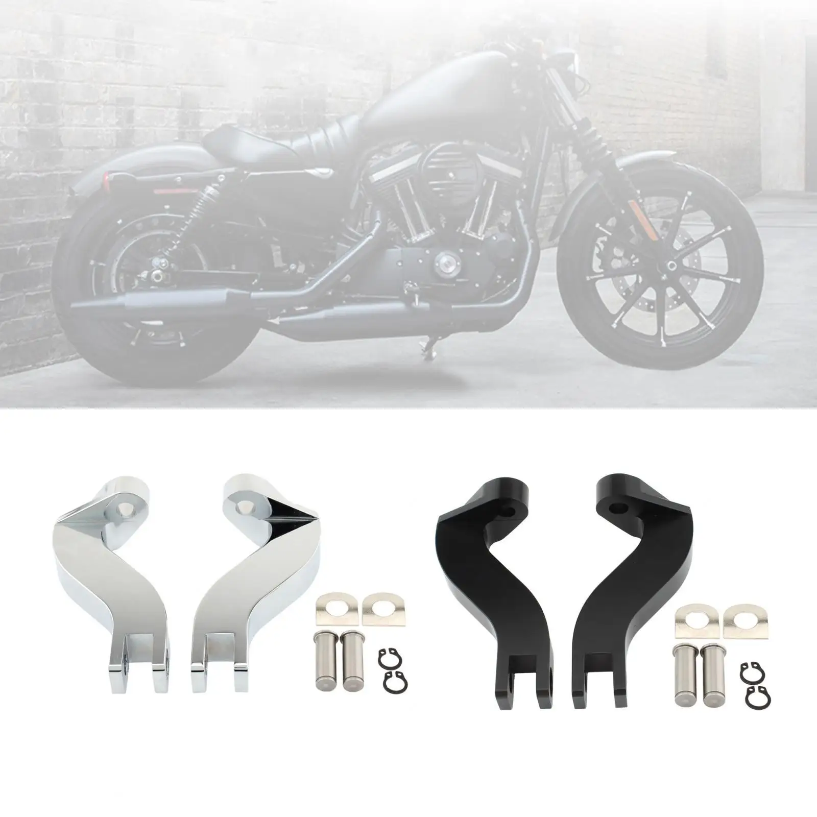 

2x Motorcycle Foot Pegs Mount Kit Convenient Installation Foot Peg Support