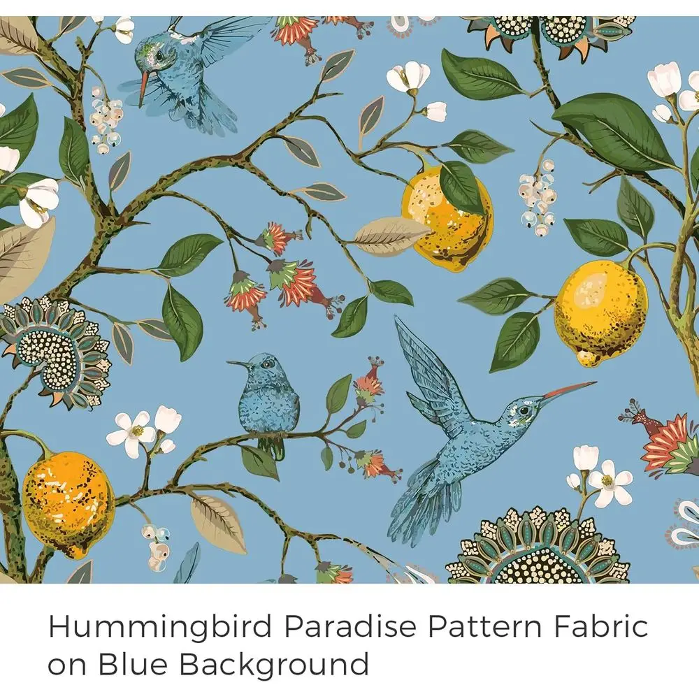 Rideaux floraux et colibri aquarelle Style ferme 96 avec occultant et isolation thermique pour le salon