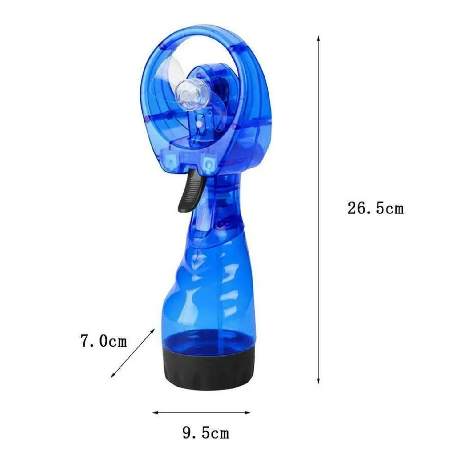 Ventilador portátil de pulverização de água mini mão, compacto melhorado, conveniente e fresco, energia da bateria, refresco on-the-go, 1pc