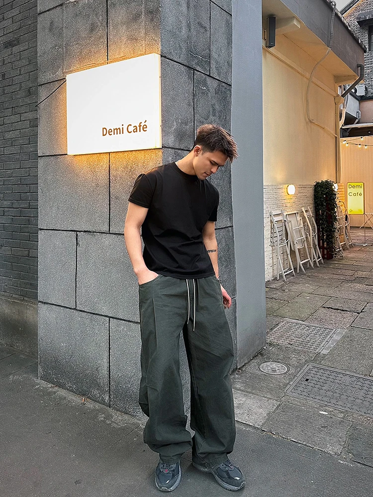 

Быстросохнущие рабочие брюки-карго цвета хаки для мужчин, летние, повседневные, широкие, прямого кроя