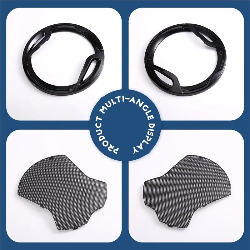 Mesh Grills Trim Covers For Motorcycle Rear Speakers- 1 Pair Bezel For Tri Electra Glide 14-2023 FLHTCU FLHTK FLHTCUTG
