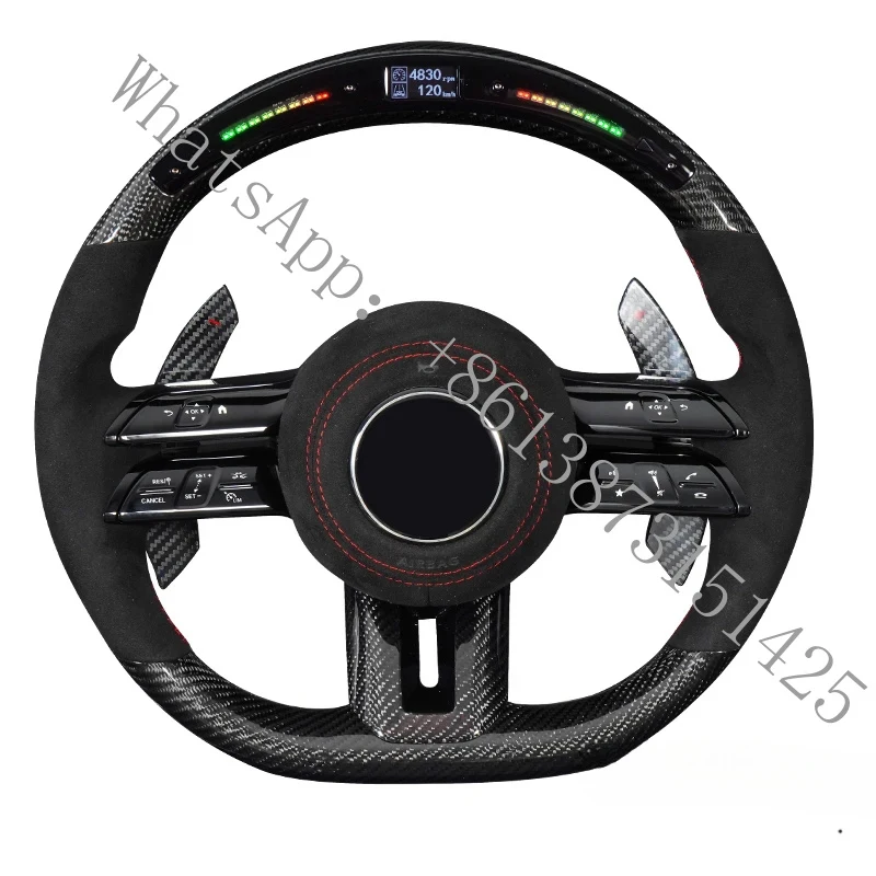 

Подходит для C217, W211, W212, W221, W222, S63, C63, GLA45, C43, SLC, W204, W205, CLA, GLA 45 класса, руль из карбона.