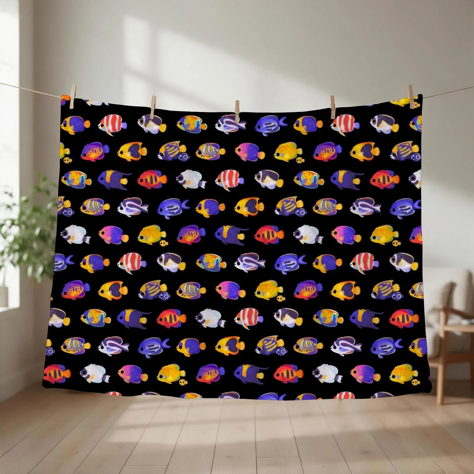 Angelfish! (marine) - name ver. Throw Blanket For Baby heavy to sleep Large blankets ands Blankets