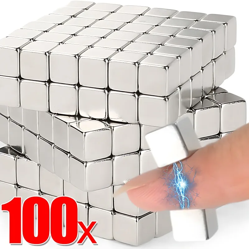 10/100pcs Square Magnets Rare Earth Neodymium Magnet DIY Crafts for Fridge Whiteboard Magnetic Stickers for Research Education