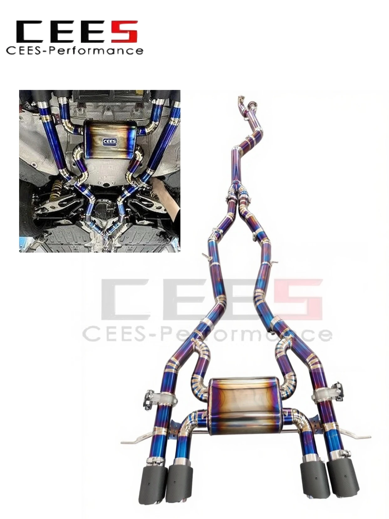 

CEES Catback для BMW G8X S58 M3/M4/G80/G82/G83 2020-2025 Выхлопная система Valvetronic X-pipe Design