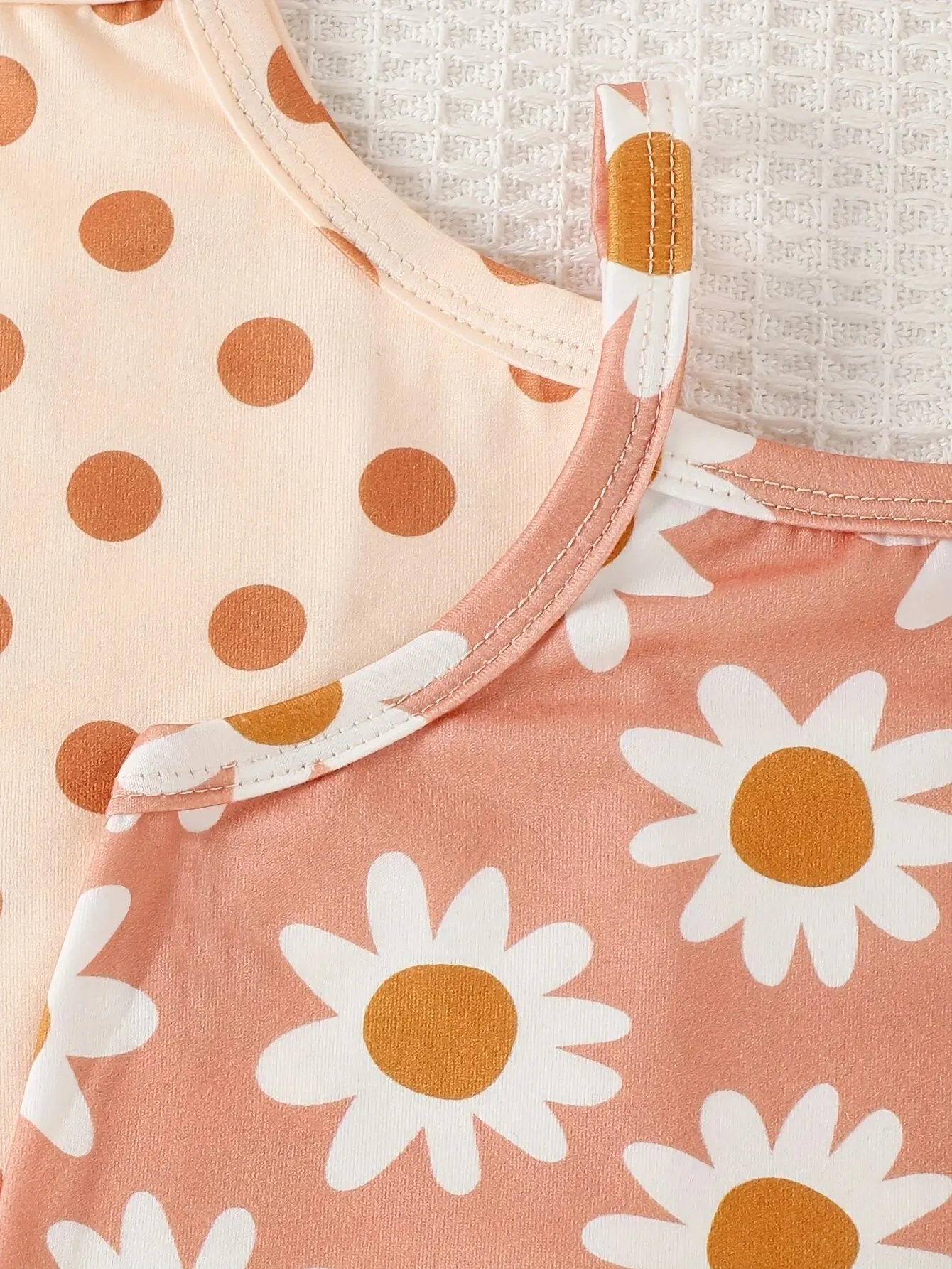 Summer Baby Girl neonato Sling tutina 3 pezzi Cute Polka Dot Flower Pattern Cool traspirante confortevole tutina