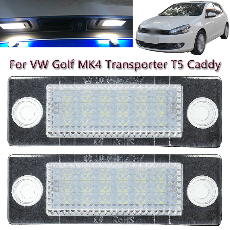 

2PCS 18 LED Number License Plate Light Led Strip Lamp For VW Golf MK4 Transporter T5 Caddy Skoda Octavia MK1 Jetta MK5