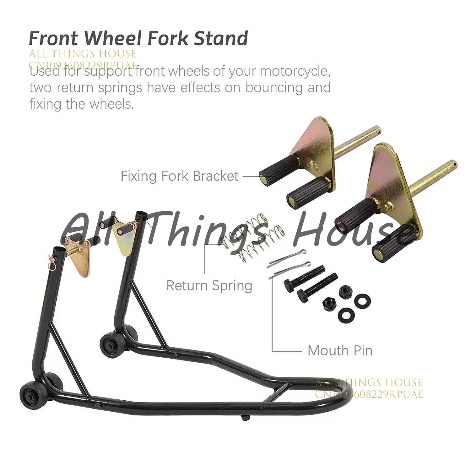 

Universal Motorcycle Black/Red Full Set Rear Wheel Support Stand Wheel Stand Auto Wheel Support Frame Tire Repairing Tool