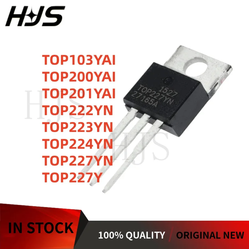 10PCS New TOP103YAI TOP201YAI TOP222YN TOP227YN TOP227Y TOP224YN TOP200YAI TOP223YN TO-220 Power regulator tube