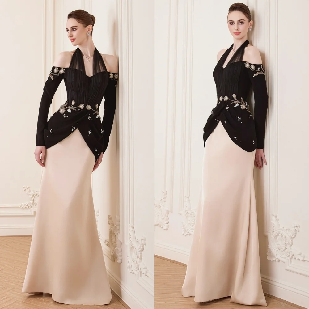 

customized Elegant Black Jersey Homecoming Dress Exquisite Boat Neck Off the Shoulder Crystal Contrast Color Zipper Back Prom D