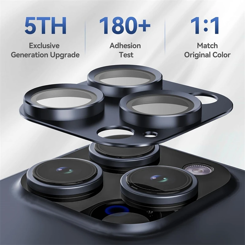 2PCS Metal Camera Lens Glass Protector for IPhone 15 14 13 Pro Max Plus 12 Mini 15Pro Tempered Glass Lens Back Cover Accessories