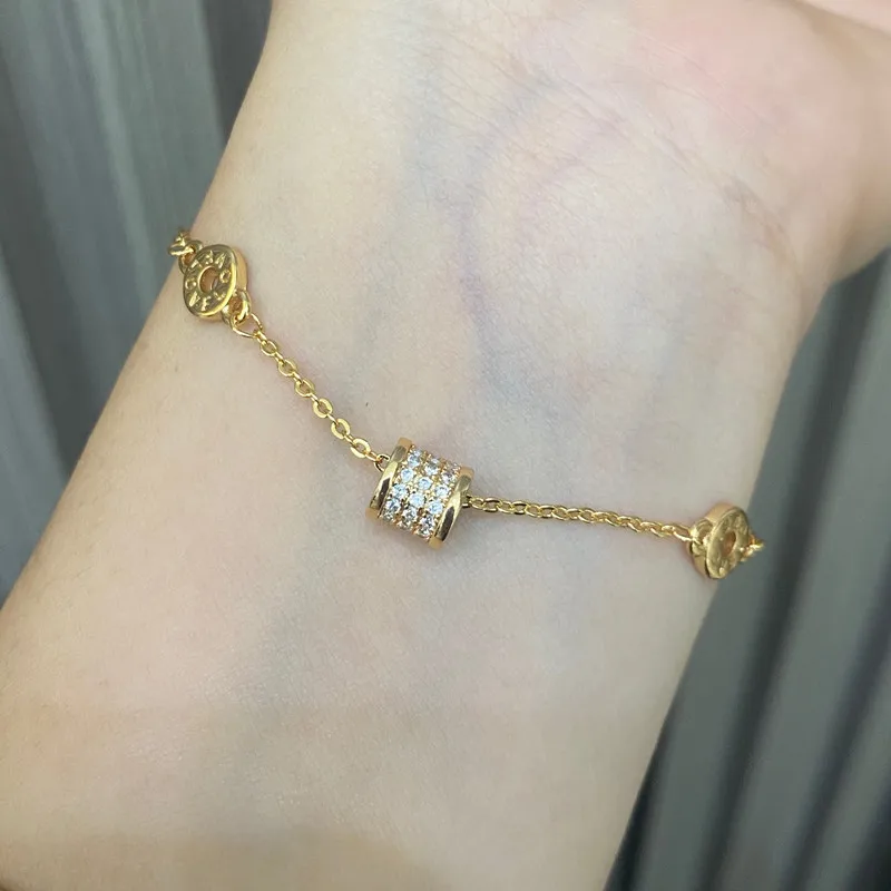 Voller Diamant-Taillenkette im europäischen und amerikanischen Stil, kleine Charge, verstellbar, zierliches Armband, luxuriöser minimalistischer Schmuck, hohe Qualität