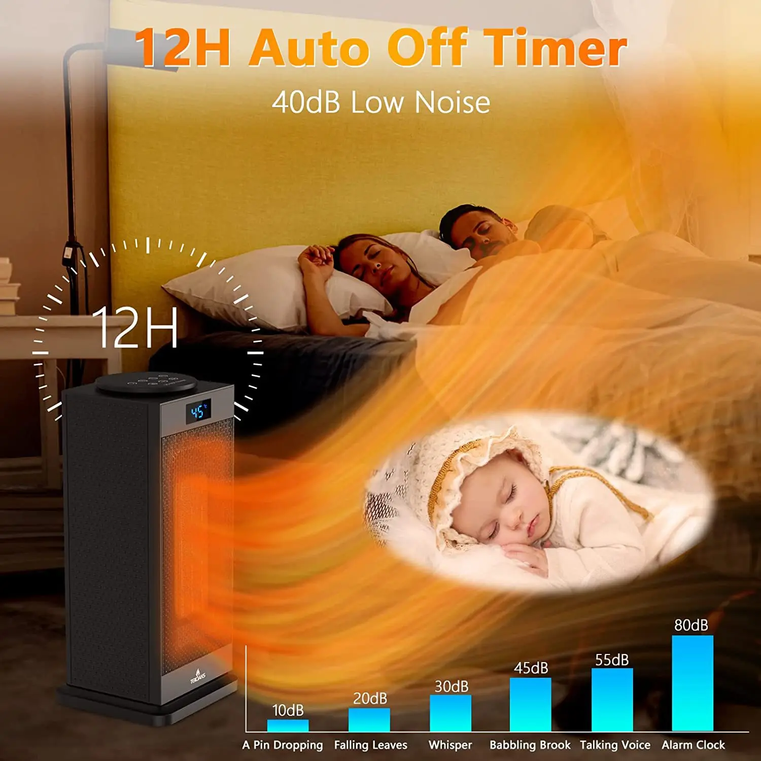 Customized Thermal Indoor Household Stand Space Electric Fan Heater With Head Shaking