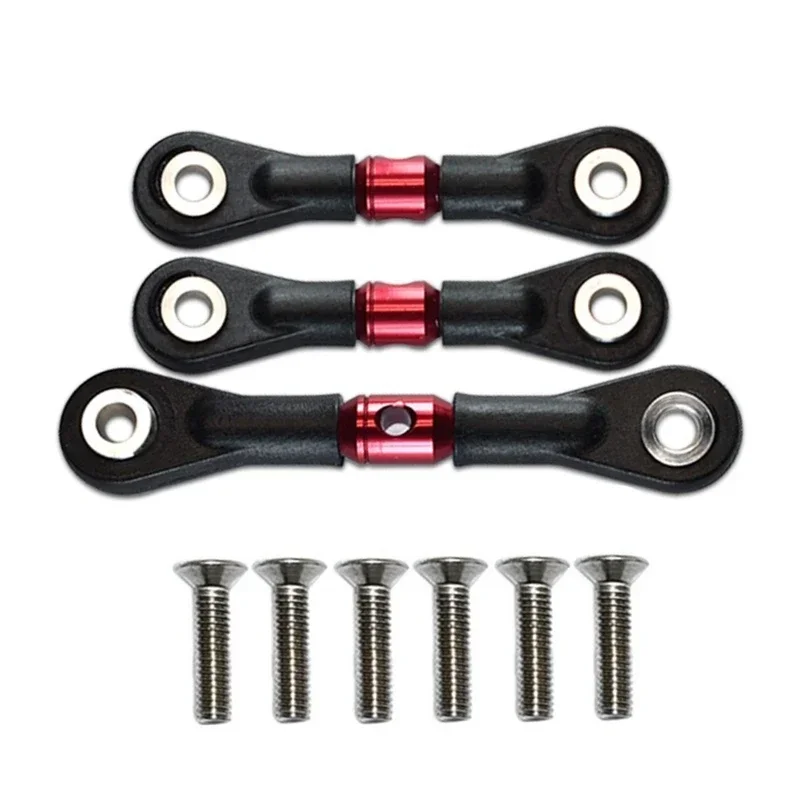 

3Pcs Steering Link Rod Servo Rod For Tamiya TT-02 TT-02T TT02 TT02T 1/10 RC Car Upgrade Parts Accessories