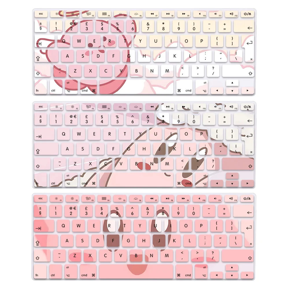 Cute Kirby EU Layout Soft Silicone Keyboard Cover for Macbook pro A1278  A1286 Retina A1425  A1502  A1398 Air A1369  A1466