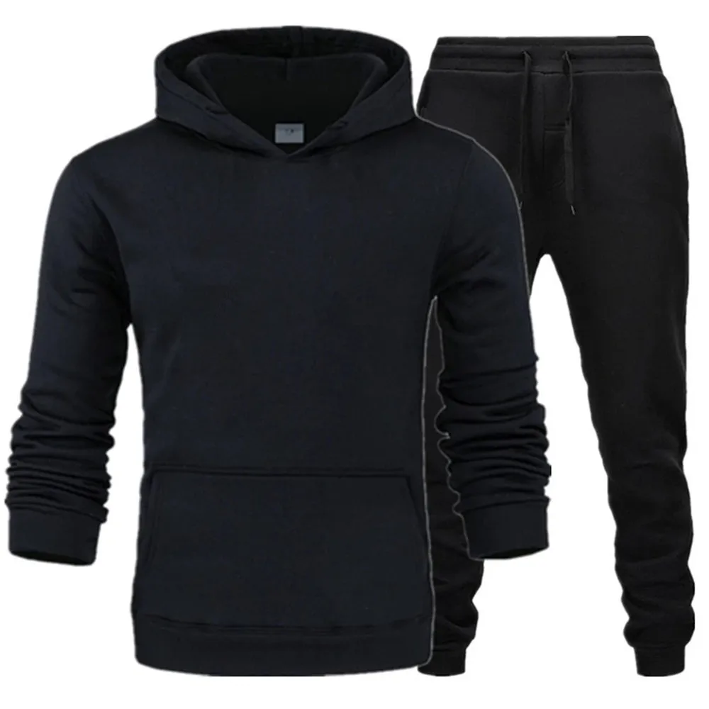 

2025 winter hoodies suits men fashion Fleece red hoodie black Brand pants Casual Jogger suit tracksuit sweatshirt woman pullover