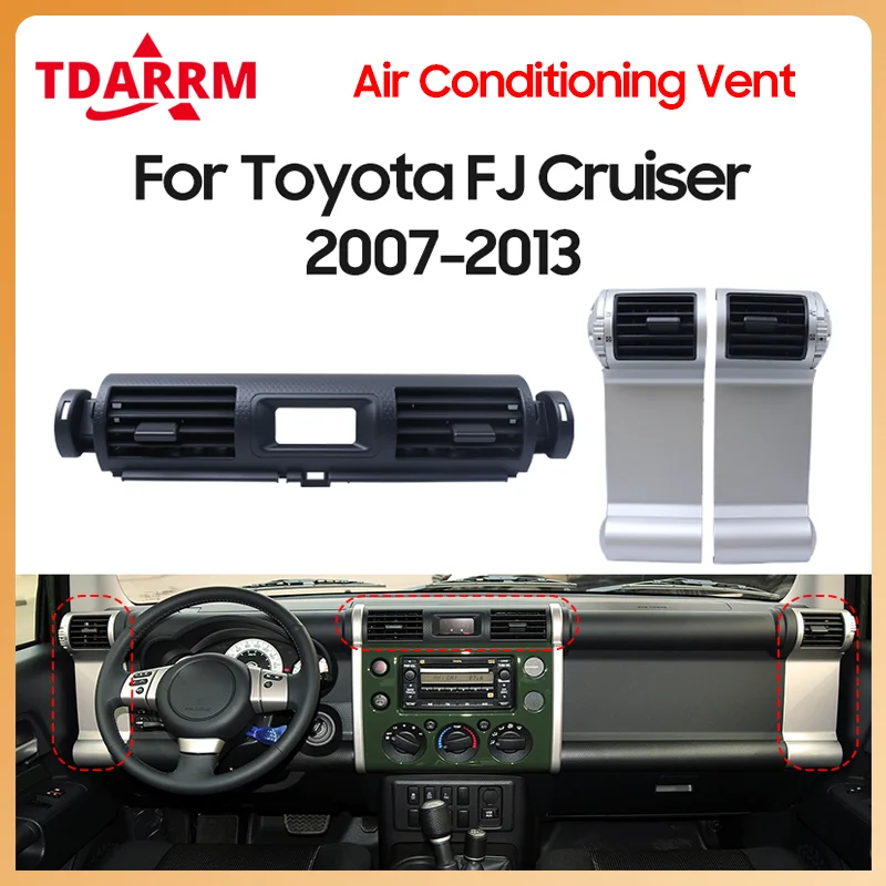 

TDARRM Car Central Finisher Vent Grille Fit For TOYOTA Cruiser FJ 2007-2013 Air Conditioner Vent Grille Dashboard Panel Kit