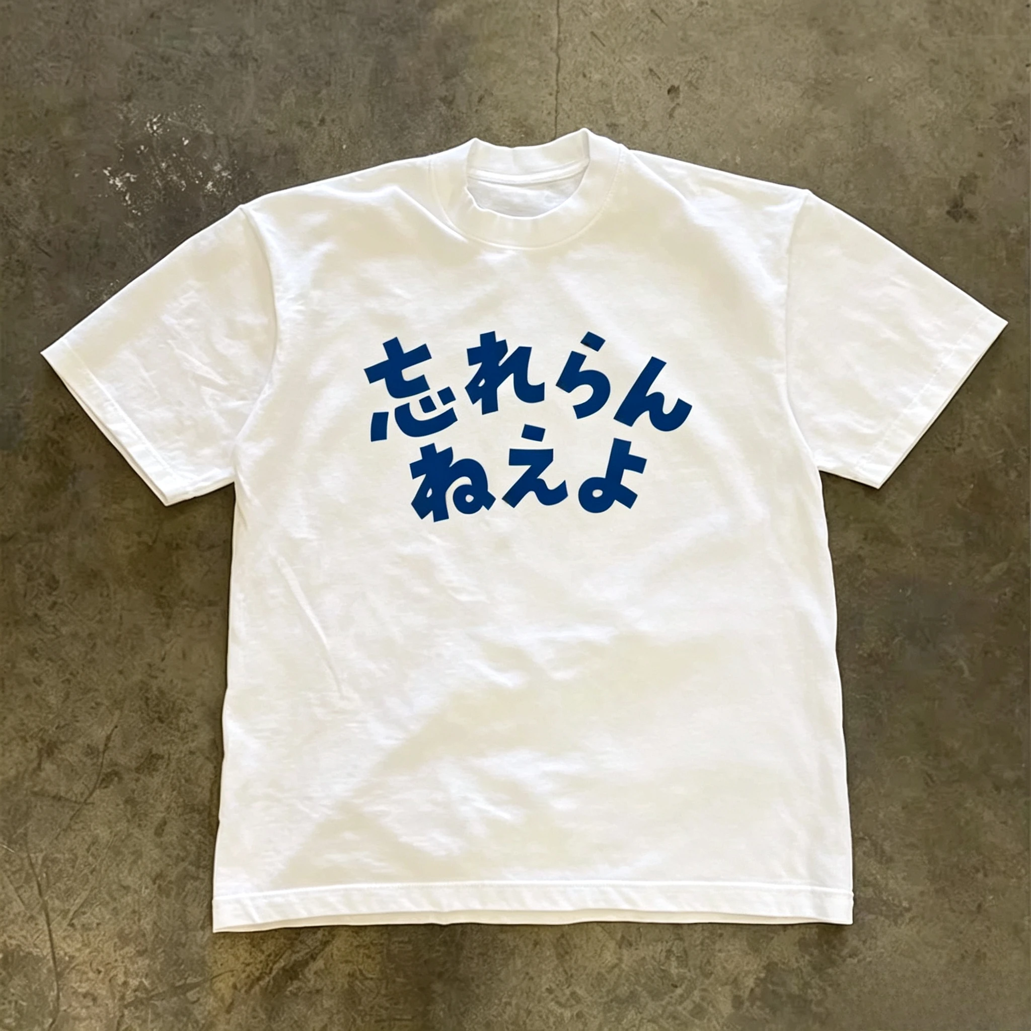 Summer Casual Short Sleeve T-Shirt Vibrant Blue Cartoon Graphic Print Cotton Regular Fit Round Neck Breathable Loose Unisex Tee