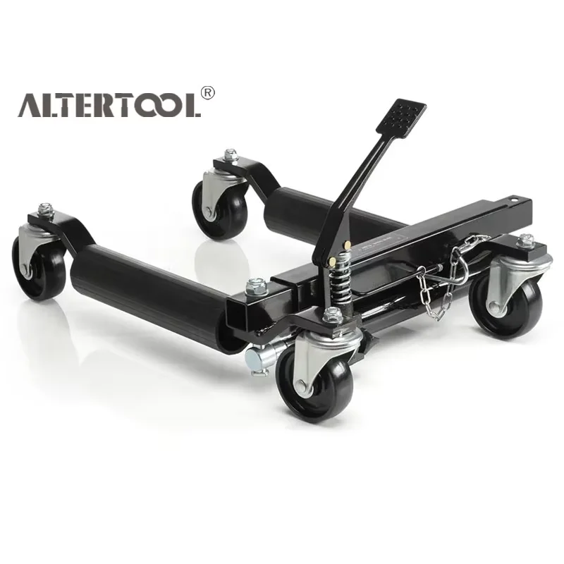 ALTERTOOL 1250LBS Mechanical Mover Dolly Hydraulic Wheel Dolly For Vehicle Equipment