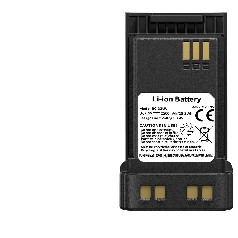 Akumulator 7.4V 2500mAh do radia Baofeng UV-32, pakiet baterii BC-32UV DC DM-32, walkie-talkie, akumulatory litowo-jonowe, ładowanie Type-C