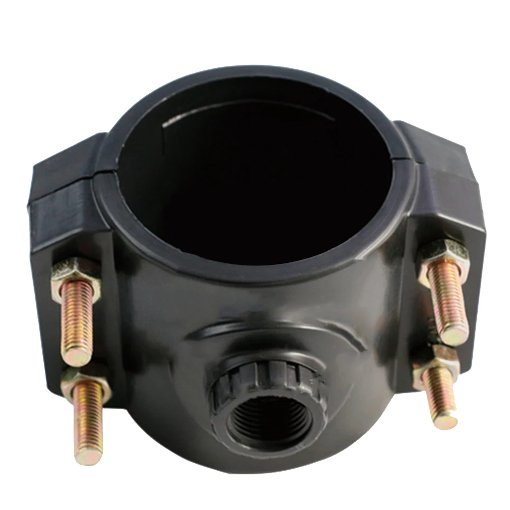 PE Tapping Clamp Pipe Bases Farmland Irrigation 4 Sizes Ball Valves Black Other Agricultural Sprinkler Connector