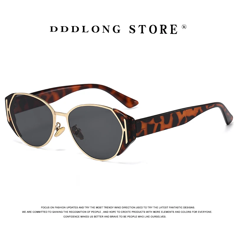 

DDDLONG Retro Punk Fashion Sunglasses Women Men Metal Sun Glasses Classic Vintage UV400 Outdoor Shades D649