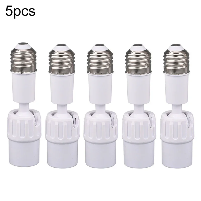 

5pcs E27 Lamp Base Extender Adapter: 180° Adjustable Socket Converter Lamp Holders Smart Home Electronics Consumer Electronics