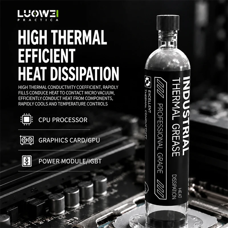 LUOWEI LW-TG15 Industrial Thermal Grease 300℃ High Temp Resistant 30ml for Mobile Phone CPU GPU Heatsink Paste Repair Tools