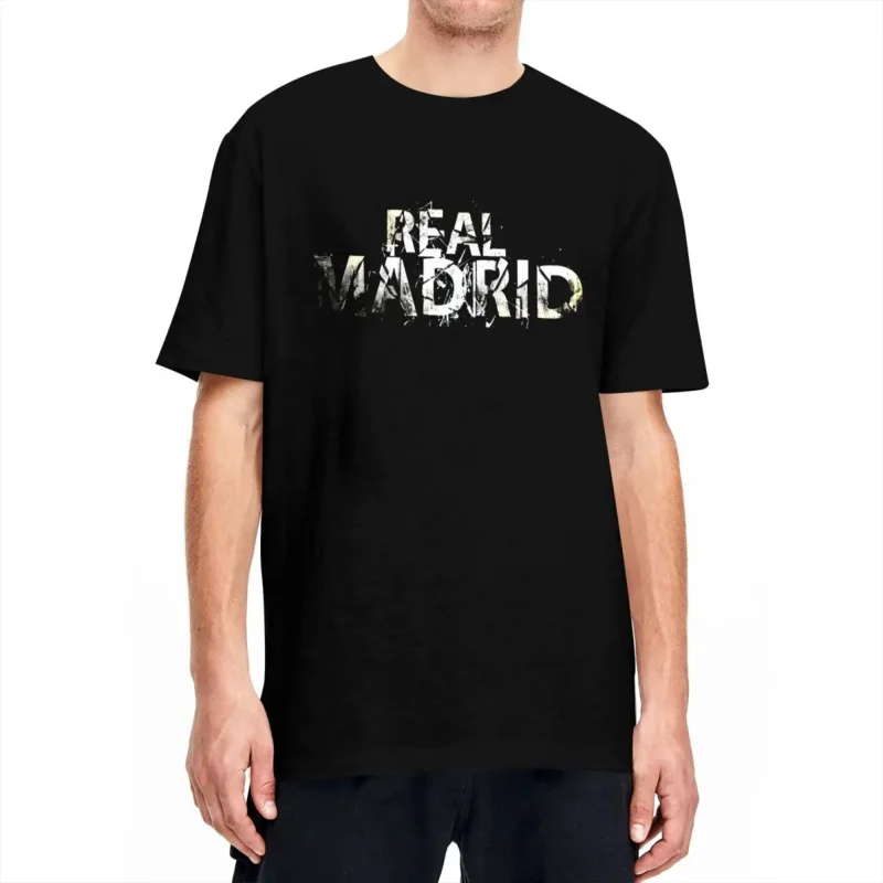 Y2K man t Real Madrid T-shirts Harajuku top team summer tee shirt vintage casual cotton clothes plus size 6XL