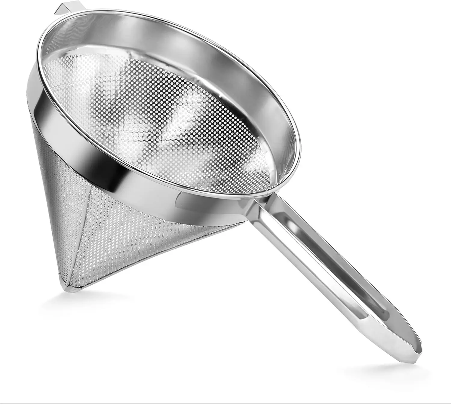 

- 12" Stainless Steel China Cap Strainer Coarse Mesh- Cone Shaped Strainer Food Strainers Juice Strainers Kitchen Tools