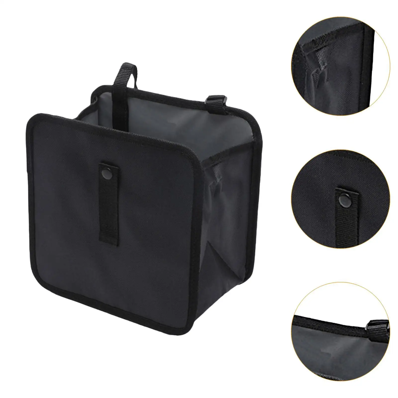 Bolsa de basura colgante para coche, suministros para automóviles, portátil, negro, para viajes al aire libre, multiusos para vehículos, bolsa de almacenamiento de gran capacidad