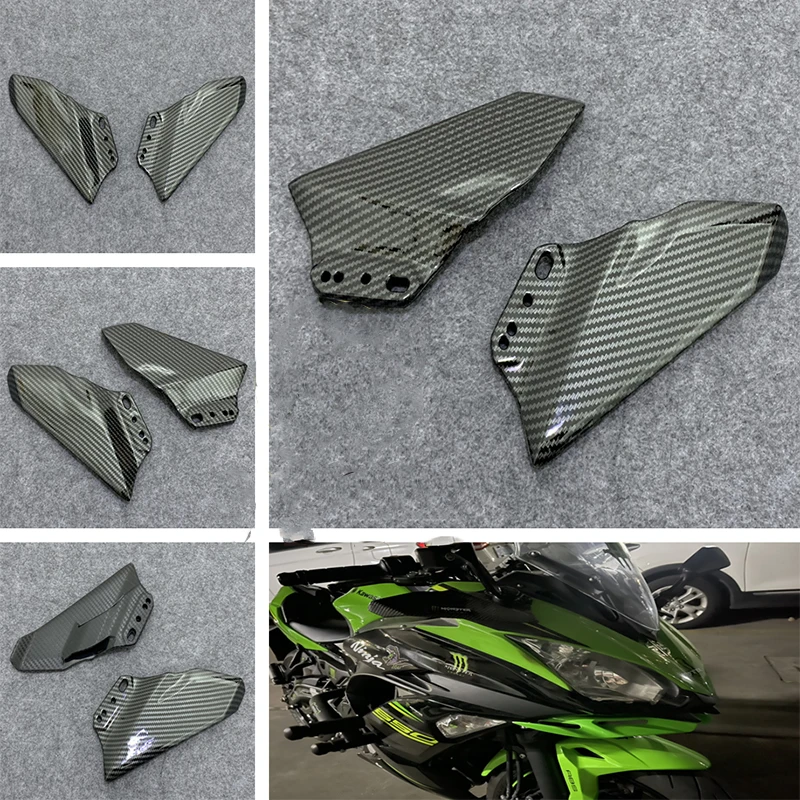 Motorcycle Winglets For Kawasaki Ninja 650 ER6F 2017 2018 2019 Accessories Front Fairing Aerodynamic Wing NINJA 650 ER-6F Carbon