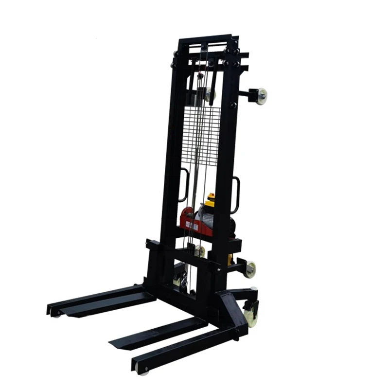 Electric Lifting Brick Loader Machine Remote Control Wire Rope Hoist Pallet Stacker 10M Lift for Construction Loading Pro