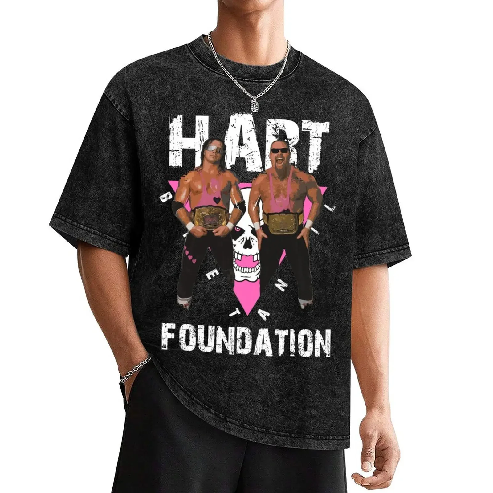 Hart Foundation T-Shirt oversized summer top sports fans cute tops funny t shirts for men