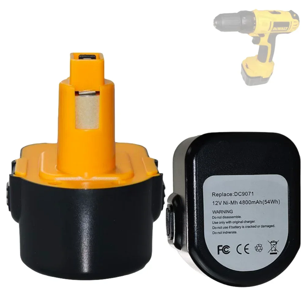 For Dewalt 4800mAh-12800mAh NI-MH Power Tool Battery 12V DW9072 DW9071 DC9071 DE9037 DE9071 DE9072 DE9074 DE9075 152250-27