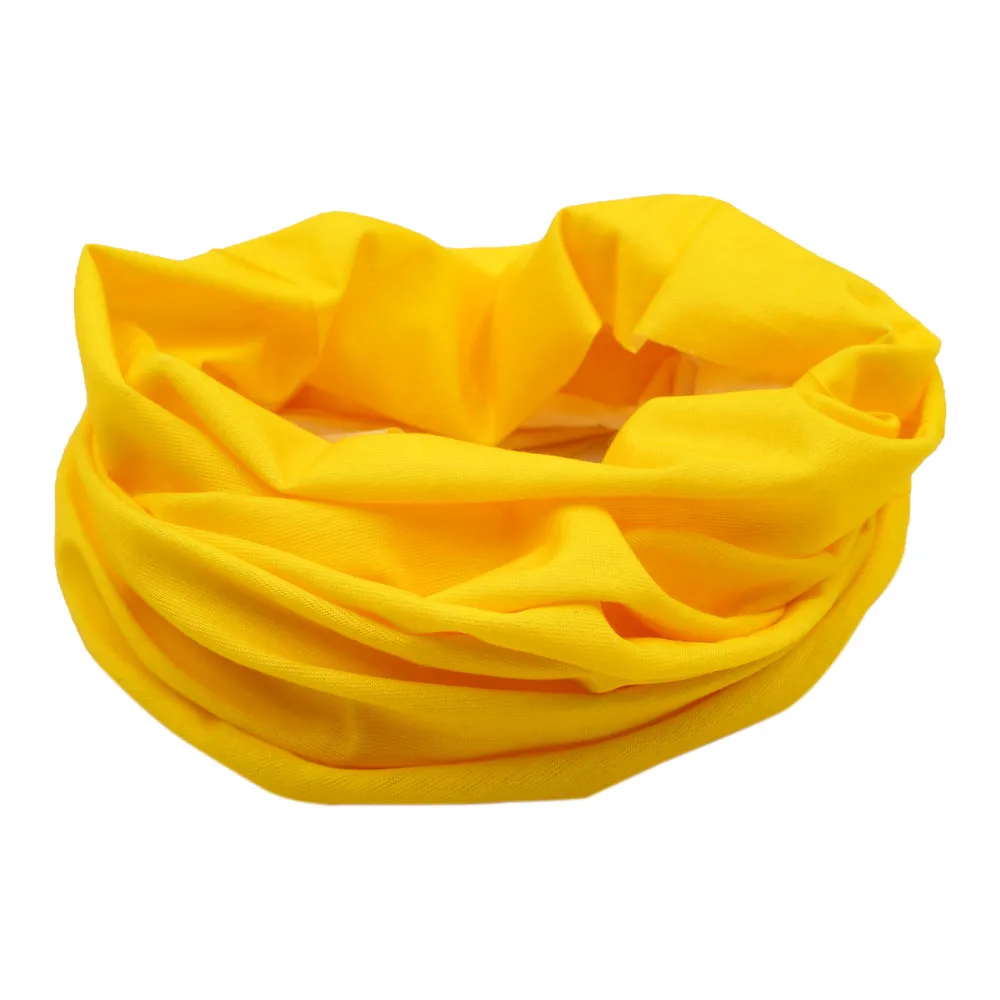 Yellow Multifunction Cycling Neck Gaiter Sunblock Breathable Outdoor Bandana Face Mask Headband Unisex Seamless Magic Scarf view 2