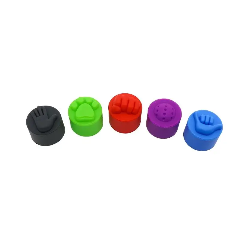 5Pcs Silicone Pickleball Paddle Tail End Caps Universal Reusable Anti Slip Shock Absorbing Protective Covers