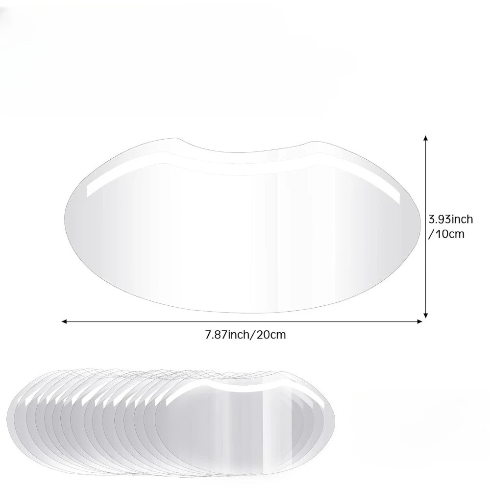 50Pcs Makeup Shower Face Visors Disposable Plastic Shower Visor Clear Face Cover Hairspray Salon Eyelash Extensions Styling Tool