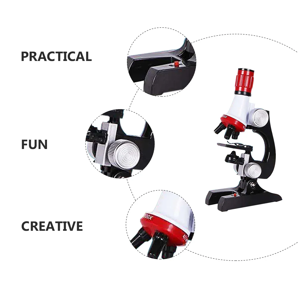 

1Set Educational Microscope Kids Scientific Experiment Tool Adjustable LED Light Exploration Observation Educational Gift
