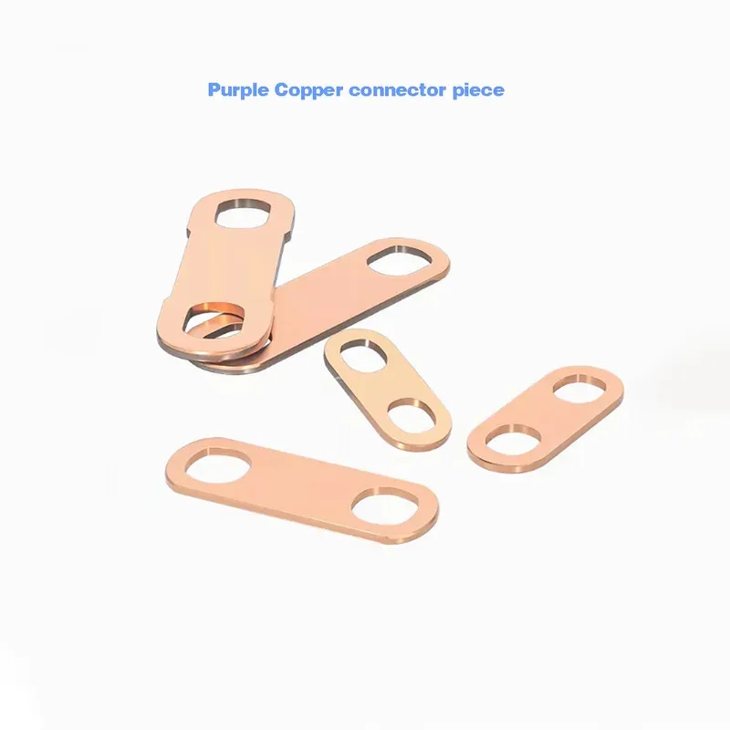 

T2 Purple Copper Overcurrent Connector Plate 1mm 1.5mm 2mm Thick High Conductivity for Lithium Battery Pack and Motor Terminal